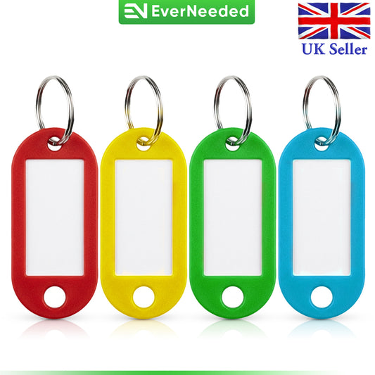 Key Tags with Rings – Plastic -Multi Color