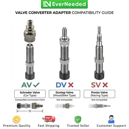 Valve Adapter Schrader to Presta