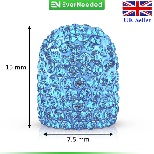 Rhinestone Tire Valve Caps, Soft Clay, Dustproof (Schrader Valve)