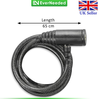 Bike Cable Lock 65cm with 2 Keys