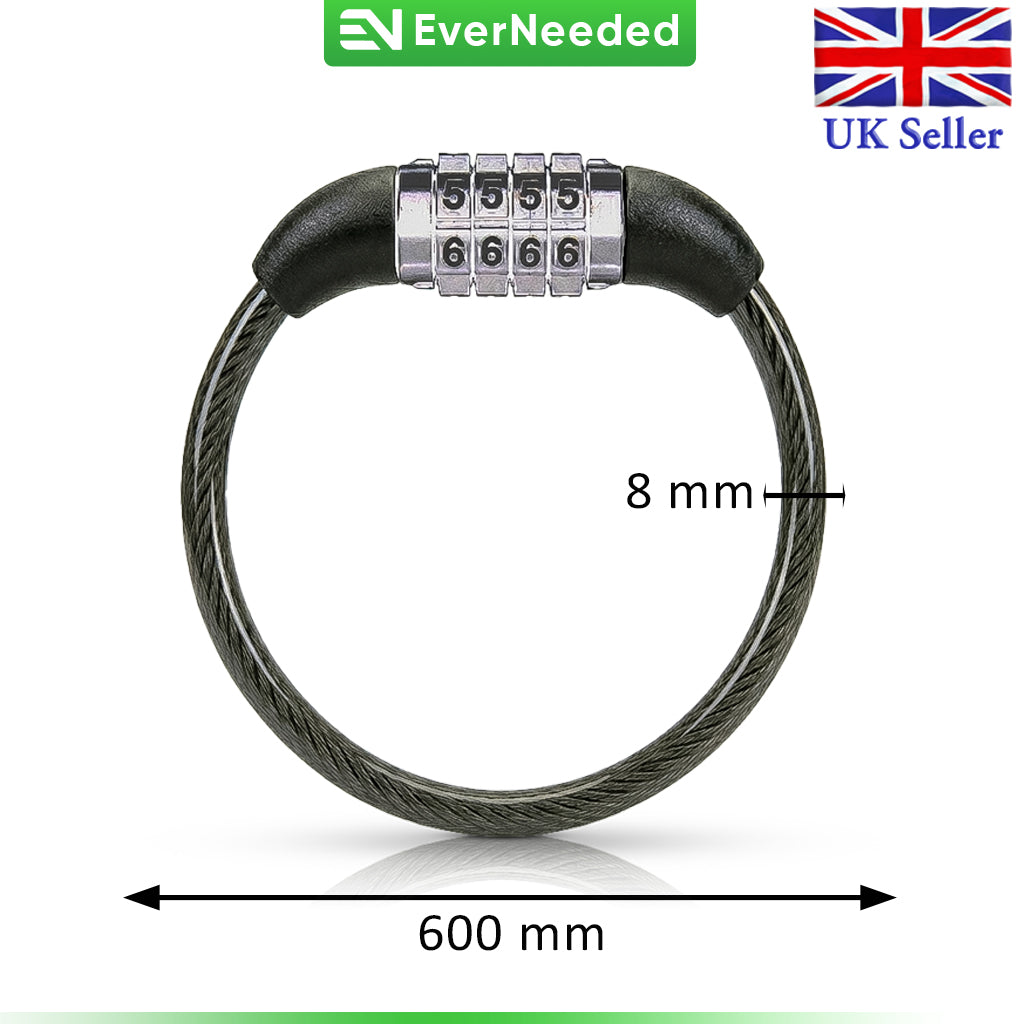 4 Digit Combination Bike Lock (60cm)