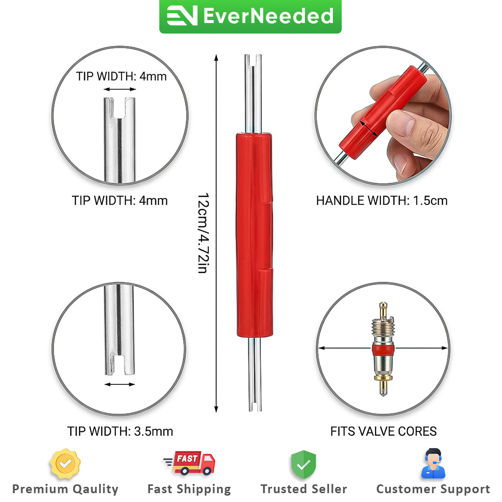 Tyre Valve Core Remover Tool – Double Head Schrader Valve Removal Key