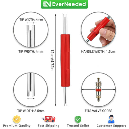 Tyre Valve Core Remover Tool – Double Head Schrader Valve Removal Key