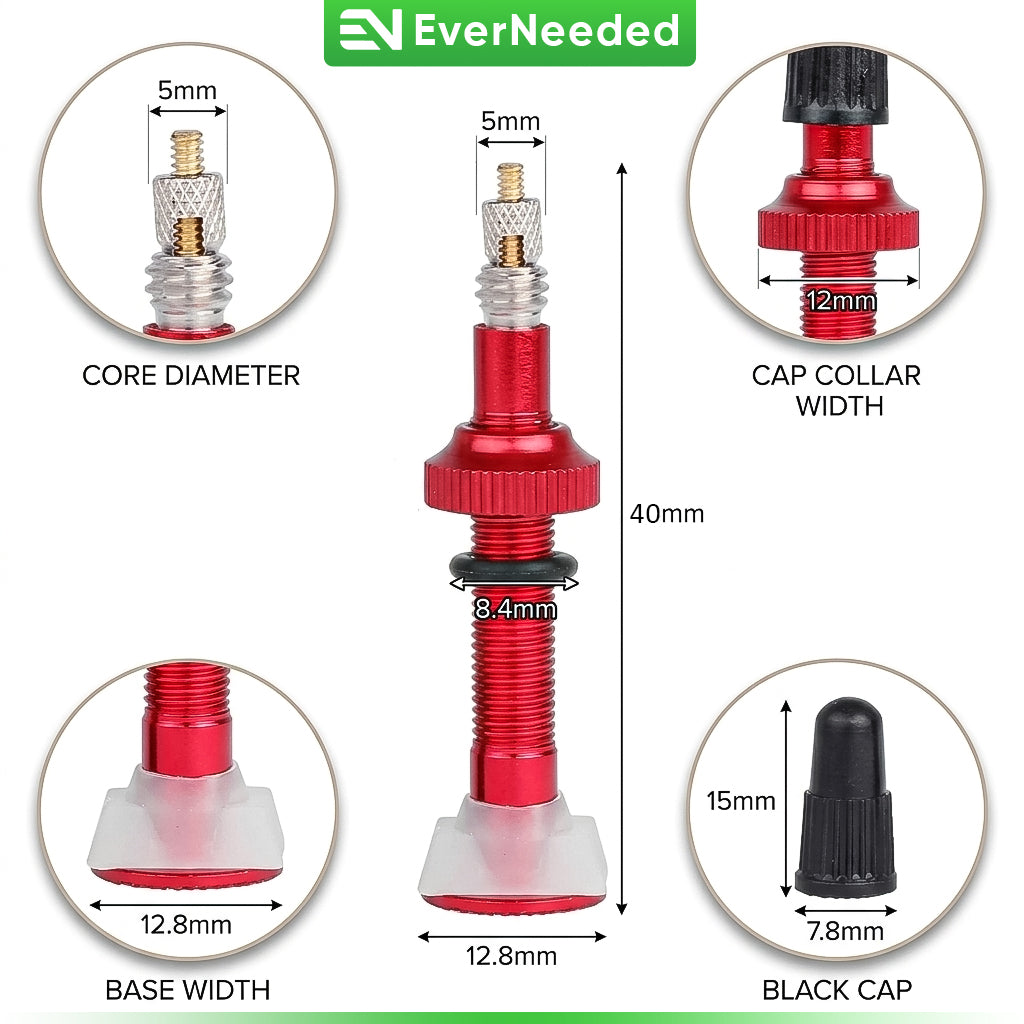 Tubeless Presta Valve 40mm