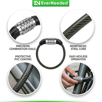 4 Digit Combination Bike Lock (60cm)