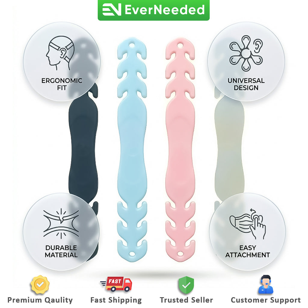 Mask Ear Saver Strap – Adjustable Silicone Ear Protector Hook (Face Mask Extender)