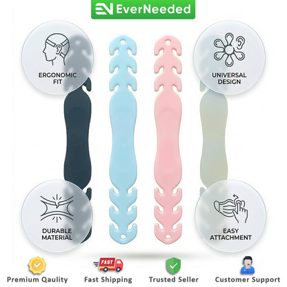 Mask Ear Saver Strap – Adjustable Silicone Ear Protector Hook (Face Mask Extender)