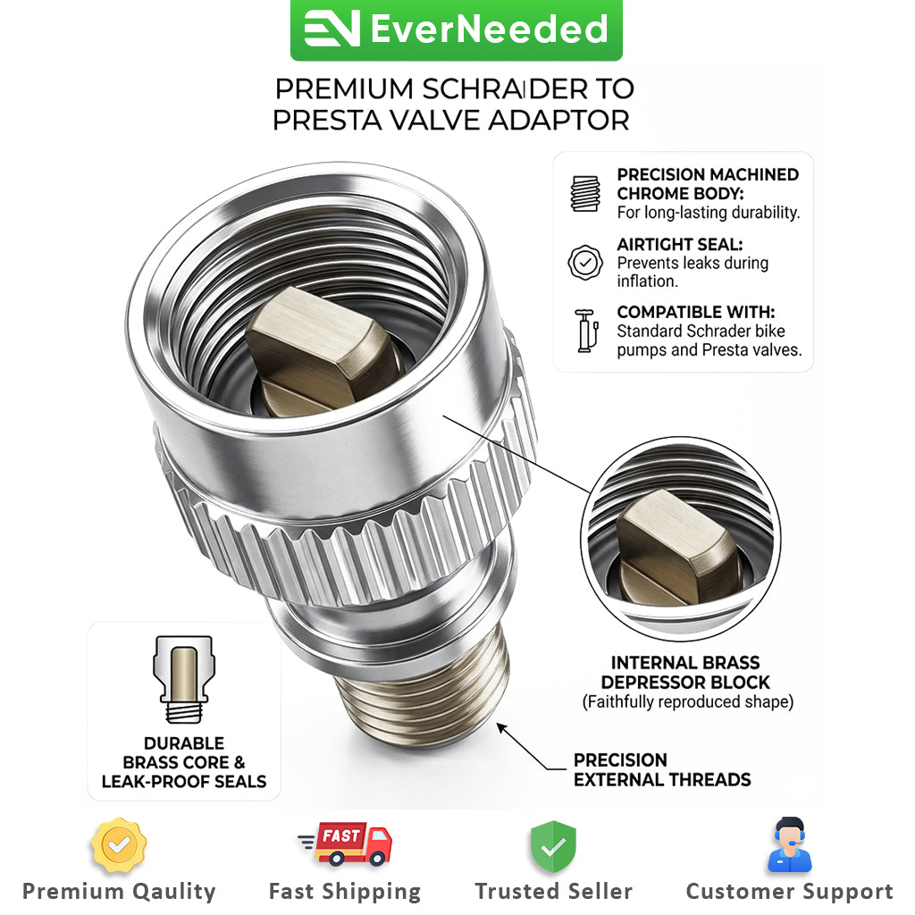 Valve Adapter Schrader to Presta