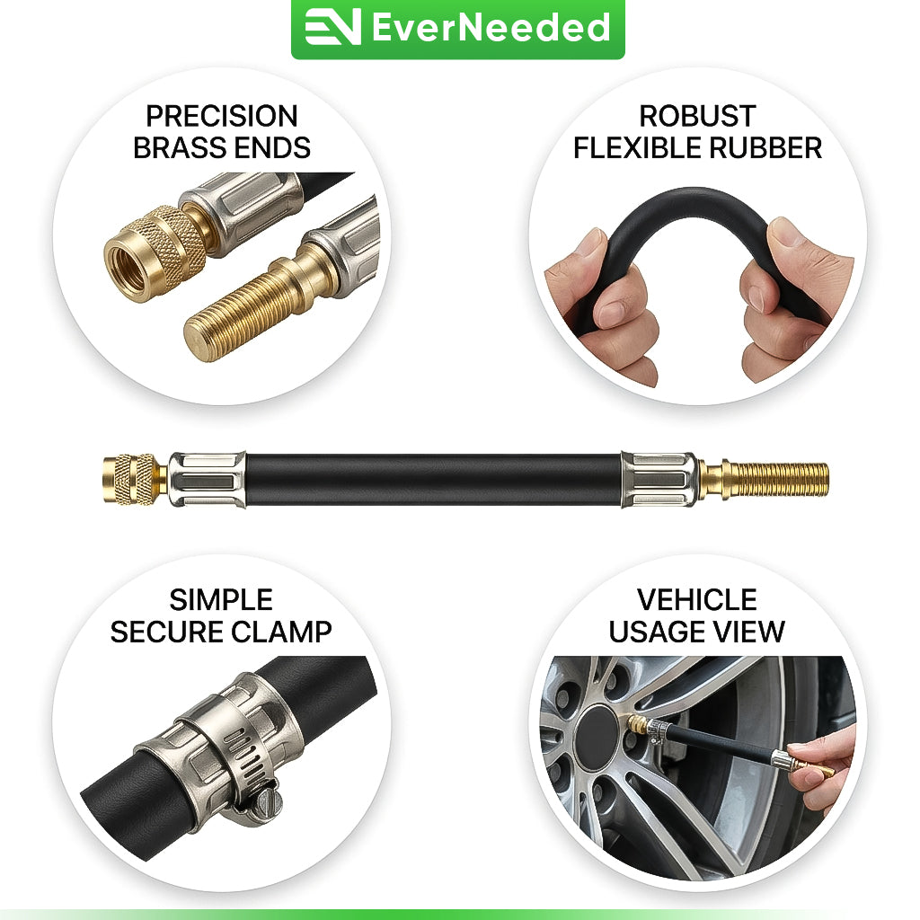 Tyre Valve Extension Adapter – Flexible - 100mm / 140mm