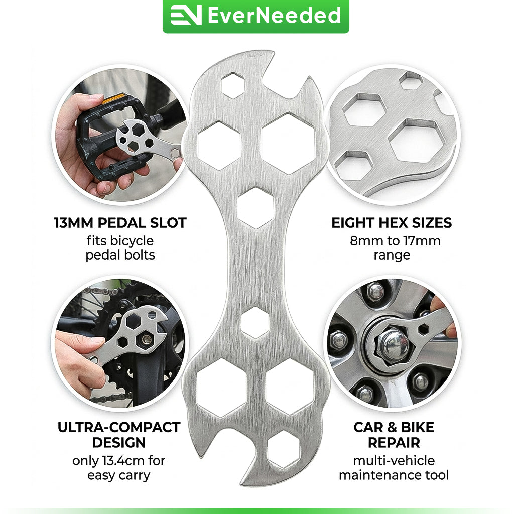 Wrench Spanner Multi-purpose 10 in 1 Tool, 8mm - 17mm