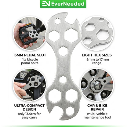 Wrench Spanner Multi-purpose 10 in 1 Tool, 8mm - 17mm