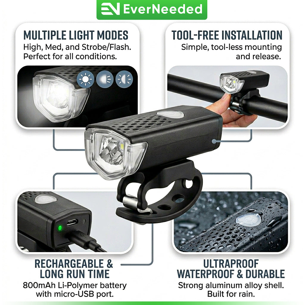 USB Rechargeable LED Rear Safety Lamp