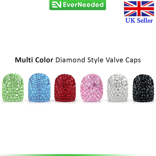 Rhinestone Tire Valve Caps, Soft Clay, Dustproof (Schrader Valve)