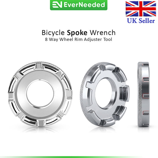 Bicycle Spoke Wrench - Brass / Silver - 8 Way