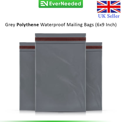 Grey Mailing Bags 6" x 9" – Self Seal