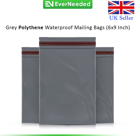 Grey Mailing Bags 6" x 9" – Self Seal