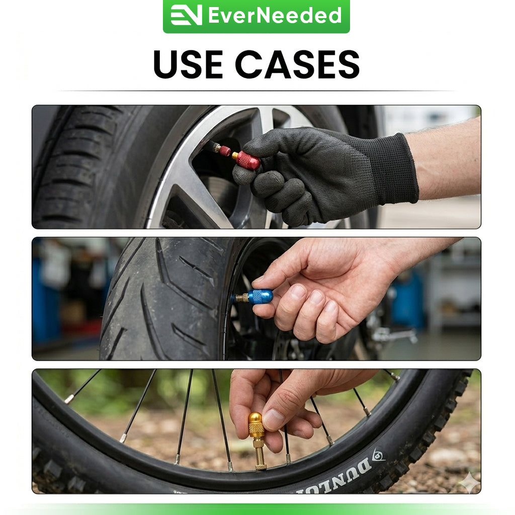 Schrader Valve Caps – Aluminum - Bullet Design