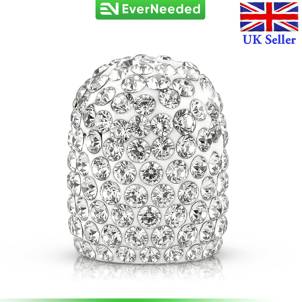 Rhinestone Tire Valve Caps, Soft Clay, Dustproof (Schrader Valve)